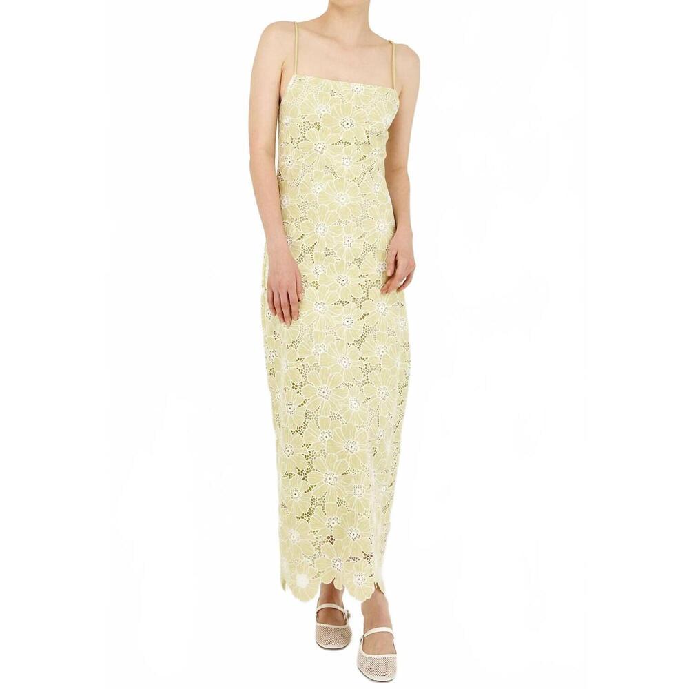 NEW ESPECIA pandurata midi dress in green